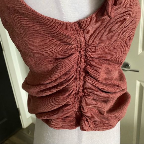 Free People Mauve Pink Boulevard Tank with Bow Tie Straps Size M - Picture 3 of 8